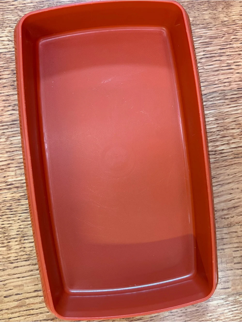 Lot of 4 Vintage Tupperware Paprika Red 816 817 Deli Keepers Lids 9x5 Containers